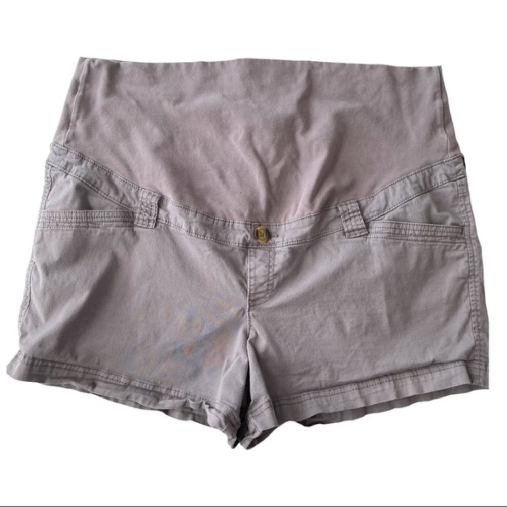Thyme Maternity Grey Khaki Shorts XXL